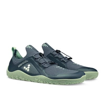 Chaussure Running Road Vivobarefoot Primus Trail Knit Firm Ground Femme - Bleu EAB346258